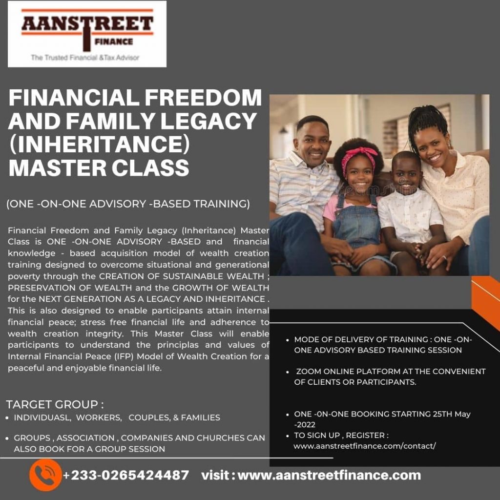 Aanstreet Financial Planning Masterclass Financial Freedom Family Legacy Inheritance Masterclass from Aanstreet Finance