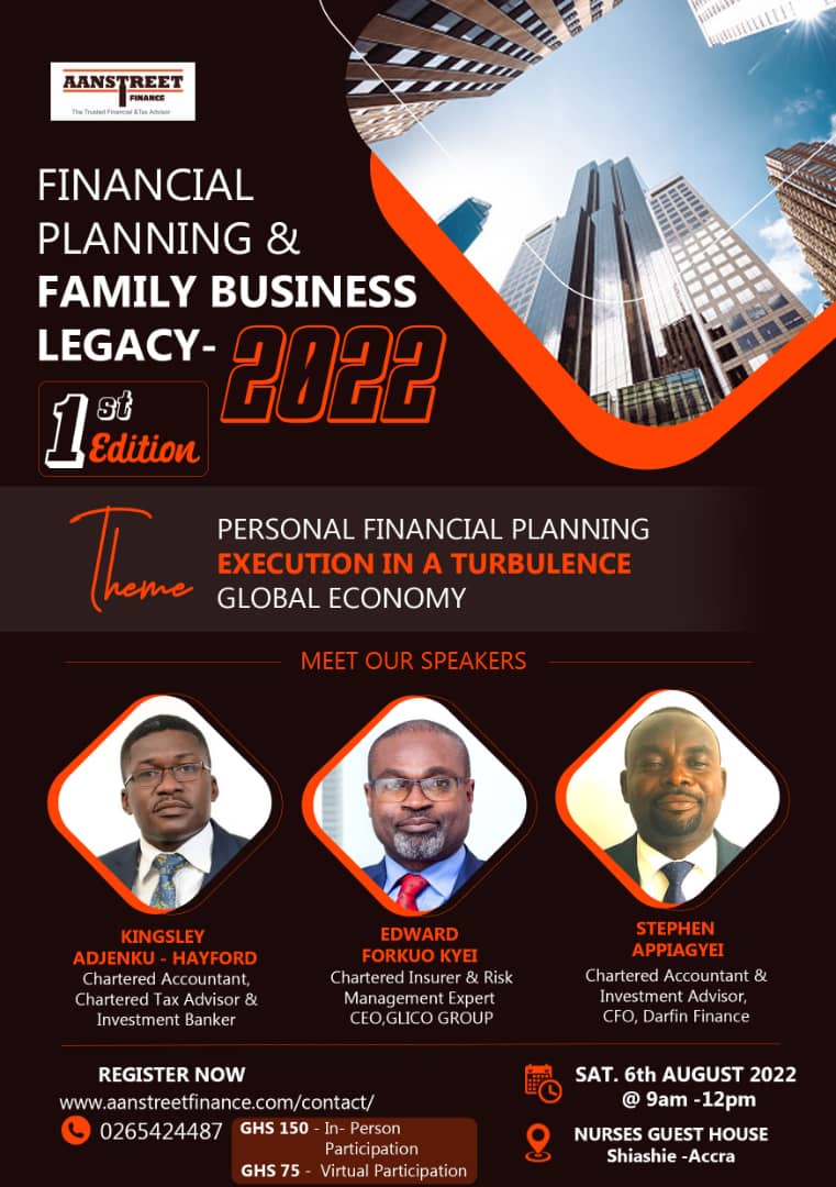 Financial Planning & Family Business Legacy Conference Flyer from Aanstreet Finance